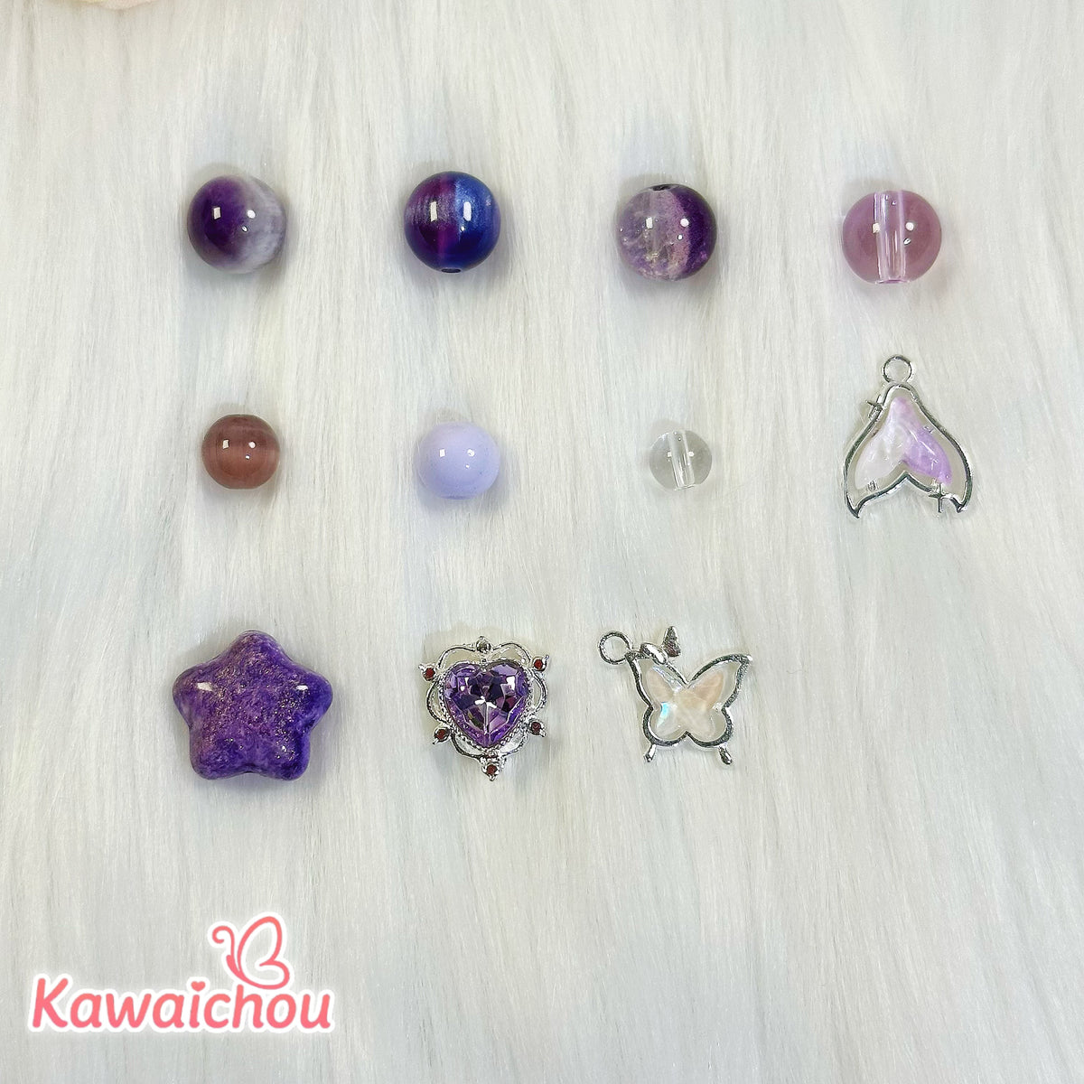 Premium Mystic Night Whisper Amethyst Cat's Eye Beads Mix - 6/8/10mm