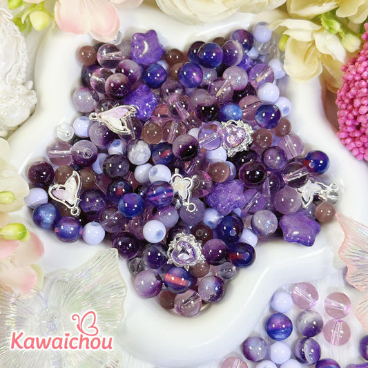 Premium Mystic Night Whisper Amethyst Cat's Eye Beads Mix - 6/8/10mm