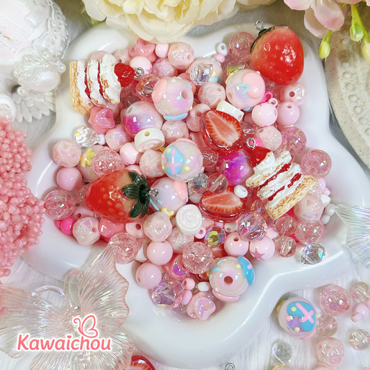 Strawberry Dream Beads Mix - 4/8/10/16/25mm Bestseller