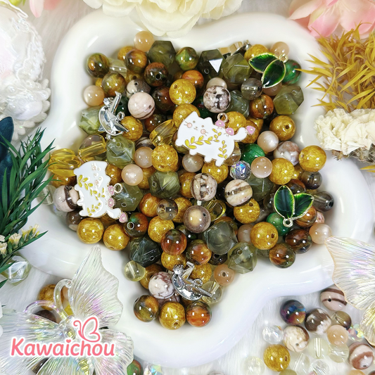 Fallen Leaf Waltz Natural Stone Beads Mix - 8/10/12mm
